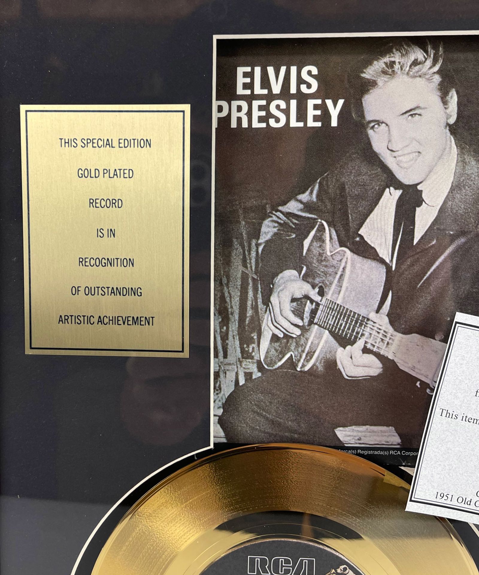 Elvis Presley Framed Golden Record "Love Me Tender" - Image 3 of 7