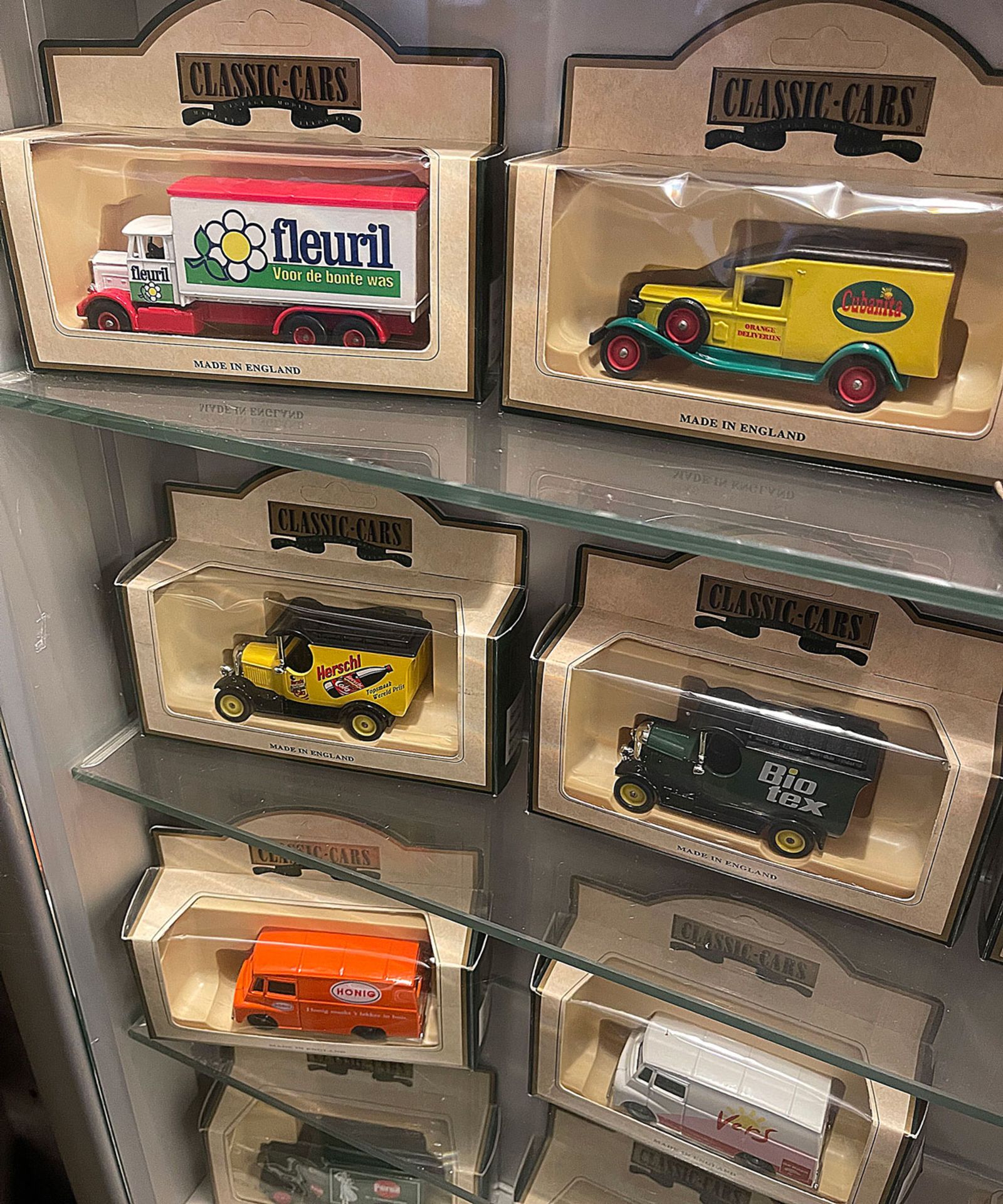 Showcase with 42 various miniature cars - Image 10 of 16