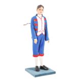 Life Size Young Boy Dressed In Majorette Or Band Costume