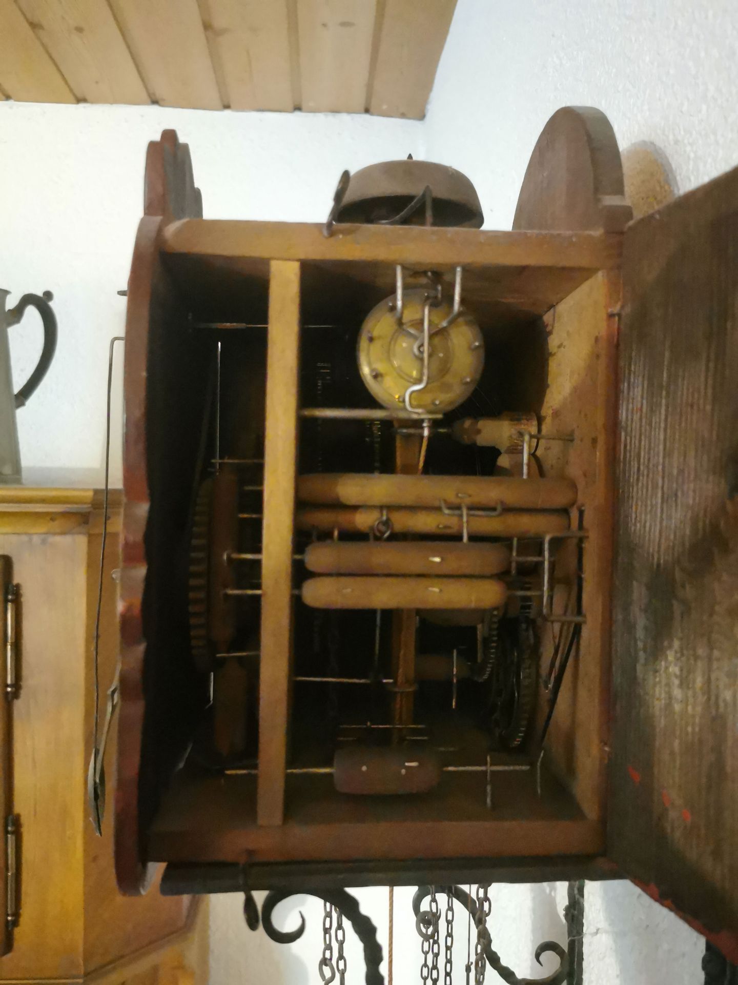 Small Wooden Pendulum Wall Clock - Image 4 of 4