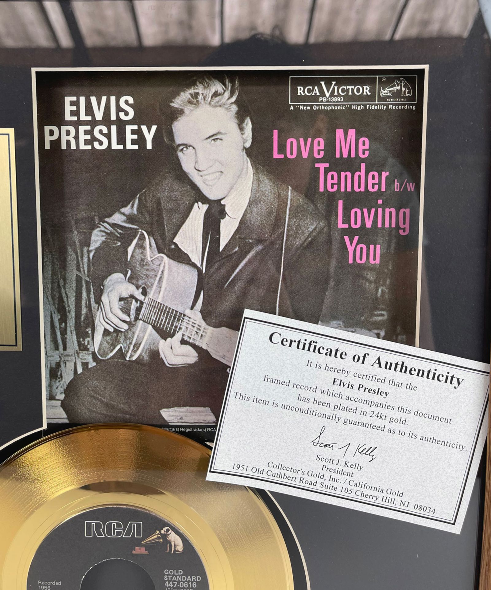 Elvis Presley Framed Golden Record "Love Me Tender" - Image 2 of 7