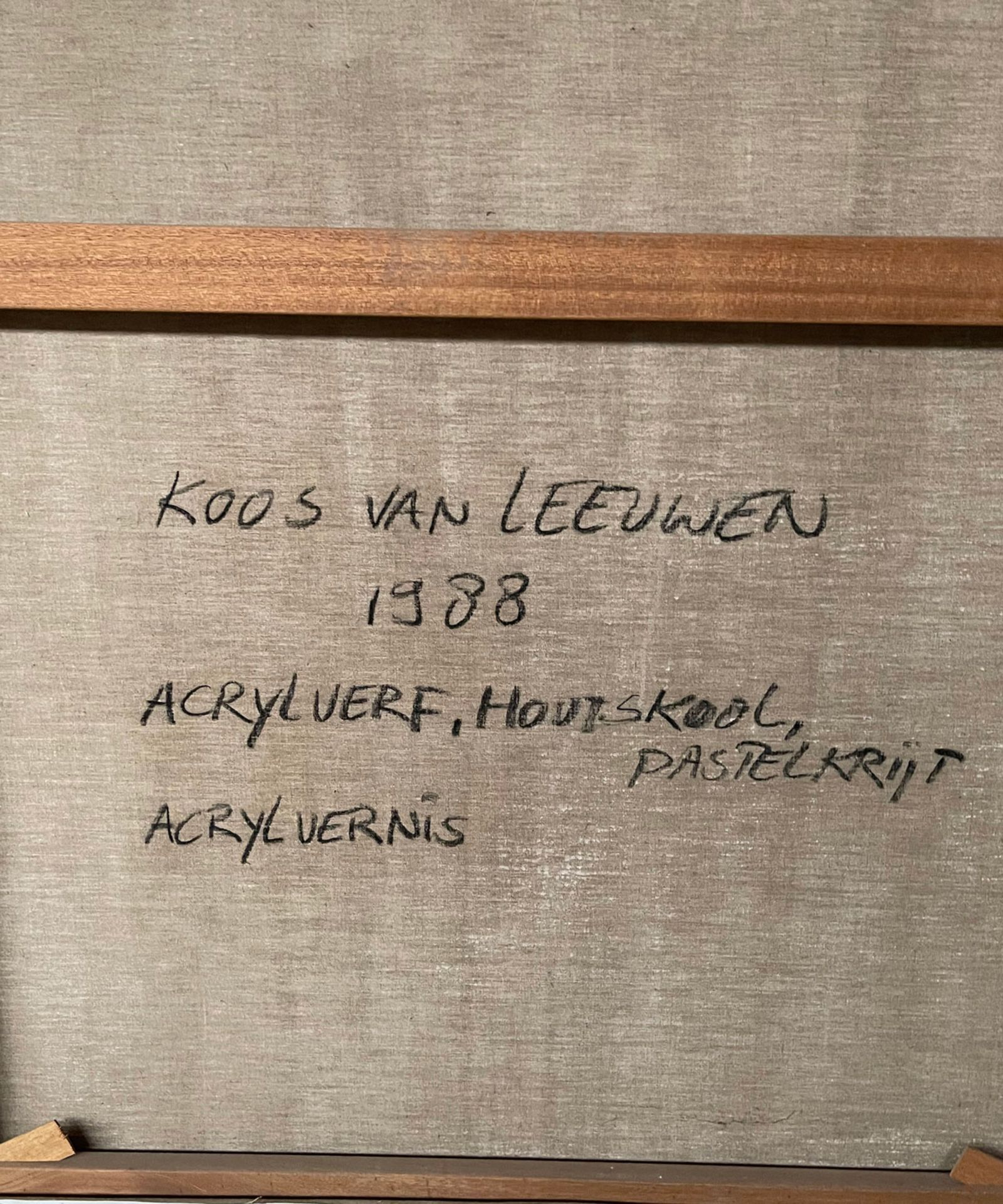 Huge Dutch 1988 Koos van Leeuwen Painting - Image 3 of 4