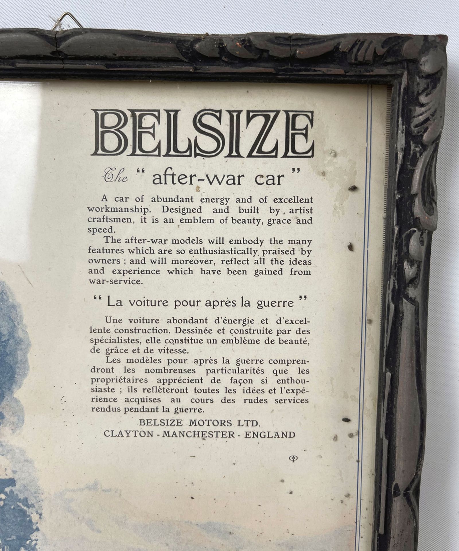 Framed Belsize "After War Car" Advertisement - Bild 3 aus 4