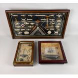 Set of 3 framed ship knots and boats