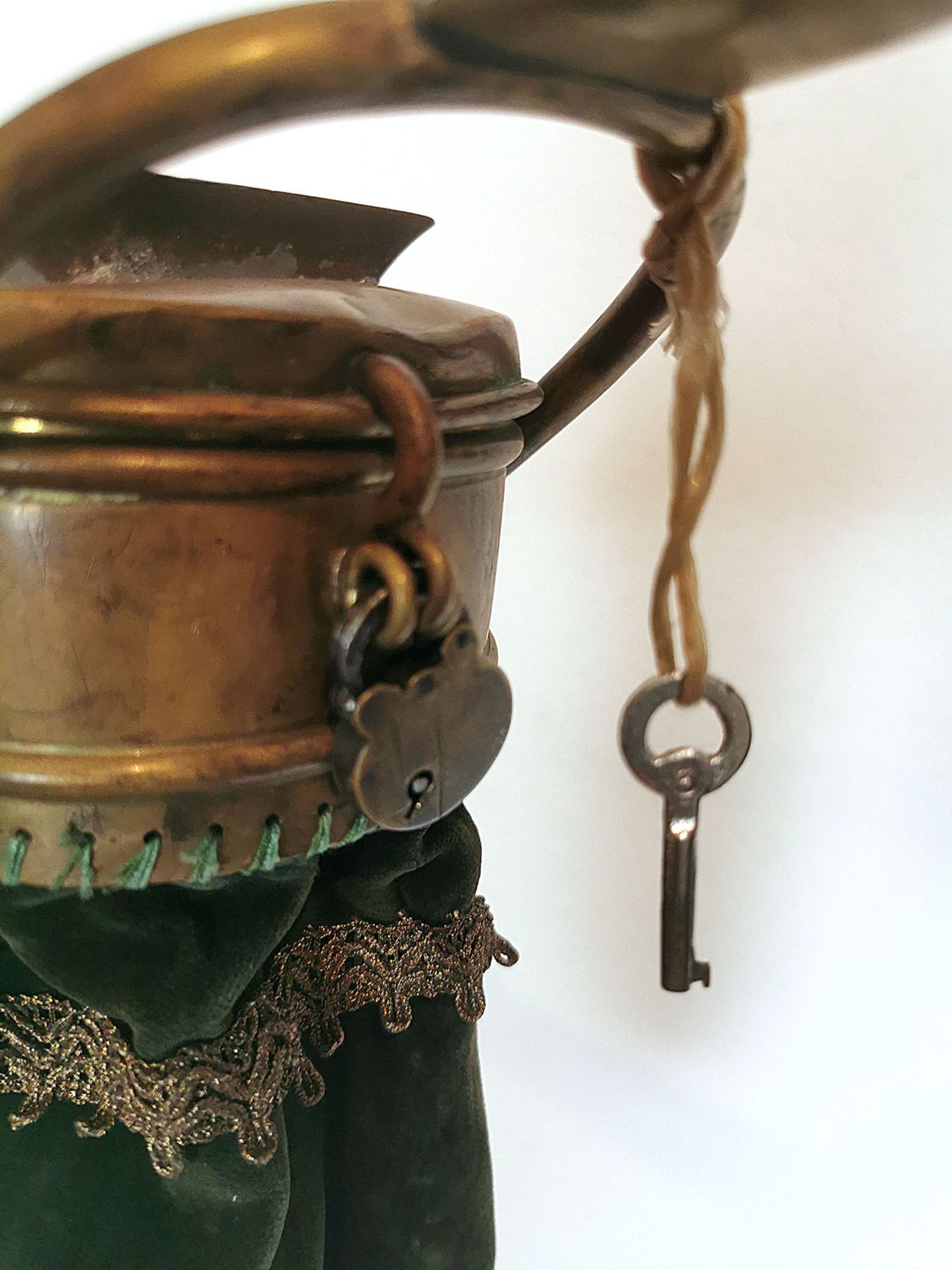 Church Money Collector with brass Top and Velvet Bag. - Image 3 of 5