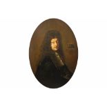 18th Cent. oval oil on canvas with a portrait of M. Amelot at 33 years (family from Ghent) ||