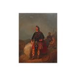 19th Cent. oil on panel (in mahogany) - signed William Louis Angus || ANGUS WILLIAM LOUIS (1823 -