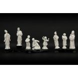 three Chinese Cultural Revolution period groups of figures in "blanc de Chine" - porcelain || Drie