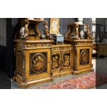 beautiful mid 19th Cent. Belgian dresser from Malines in walnut, burr of walnut and marquetry with