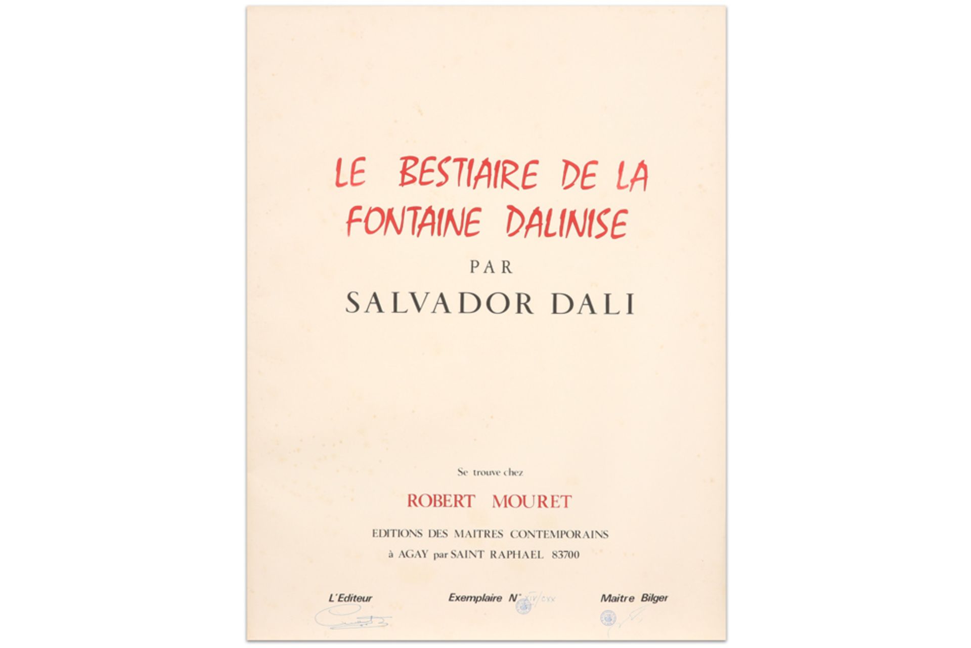 Salvador Dali's "Le Bestiaire de La Fontaine Dalinise" portfolio with 12 signed and numbered - Image 3 of 16