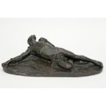 antique sculpture in bronze - signed Gustaaf Van Hove || VAN HOVE GUSTAAF (1861 - ?) antieke