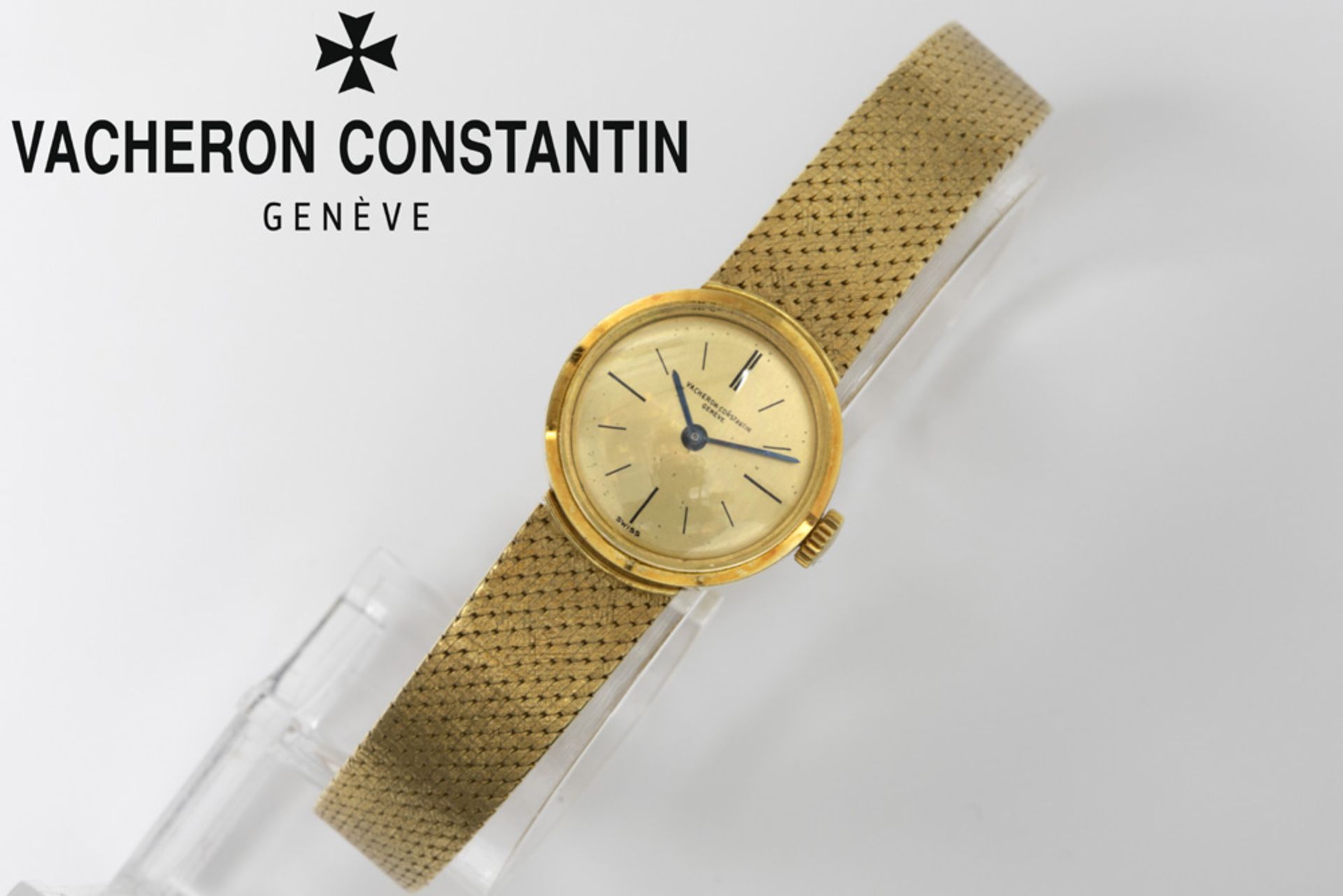 completely original vintage Vacheron-Constantin marked mechanic ladies' wristwatch in yellow gold (