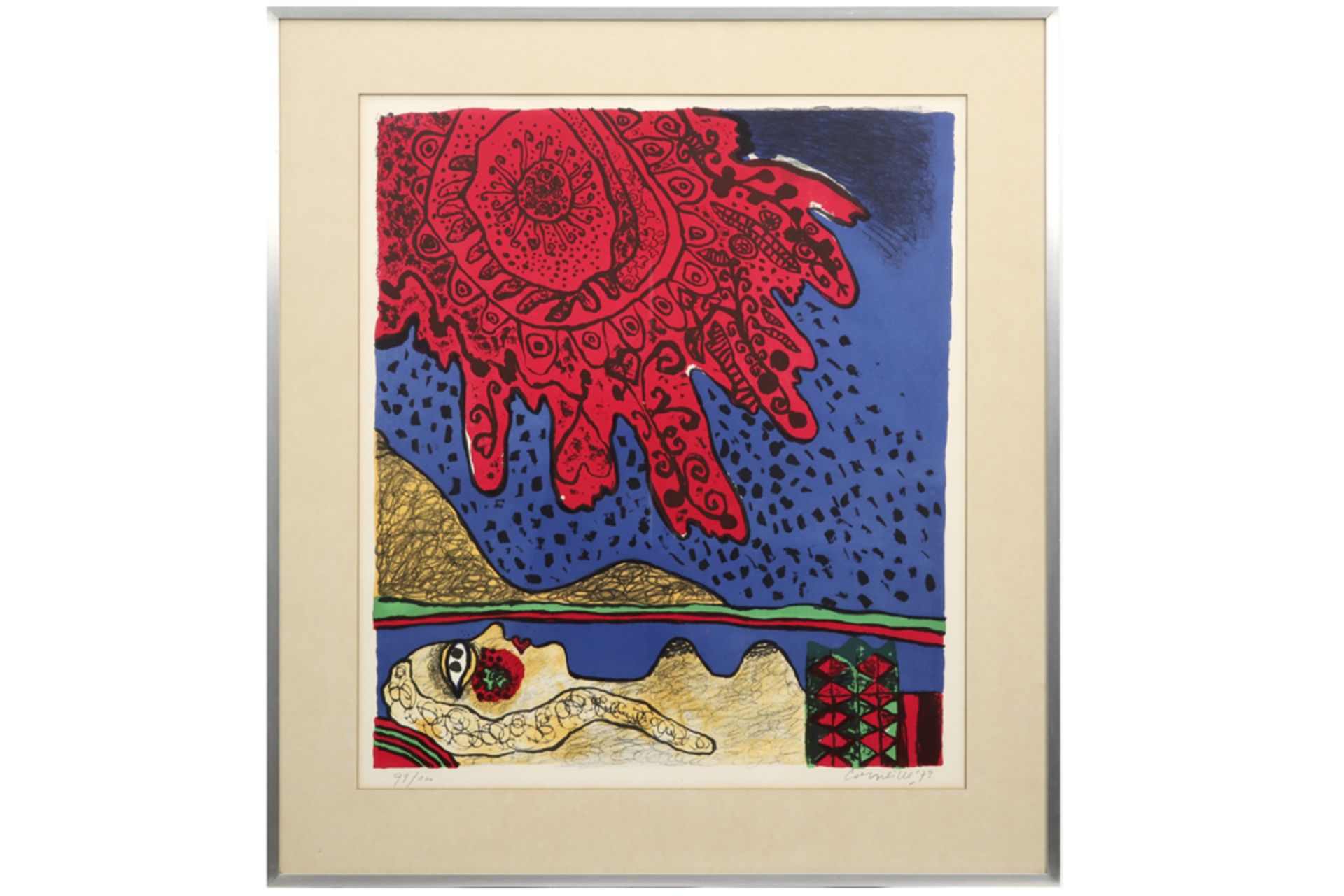 Corneille signed lithograph printed in colors dated 1973 || CORNEILLE (1922 - 2010) (1922 - 2010) - Image 3 of 3