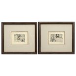 two small 20th Cent. Belgian etchings - signed Jules De Bruycker || DE BRUYCKER JULES (1870 -