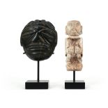 two Caribean Taino Culture bone sculptures || CARIBISCHE GEBIEDEN - TAINO CULTUUR - ca 1100 tot 1500
