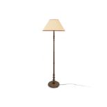 English lamp with its base in mahogany || Engelse staande lamp met voet in acajou - hoogte : 150