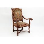 'antique' Louis XV style "castle chair" || 'Antieke' kasteelstoel in Lodewijk XV-stijl met petit