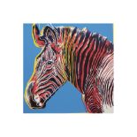 Andy Warhol "Zebra" silkscreen from the series "Endangered Species" with the blind stamp of Warhol's