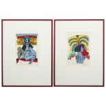 pair of Corneille signed colour etchings dated (19)98 || CORNEILLE (1922 - 2010) (1922 - 2010)