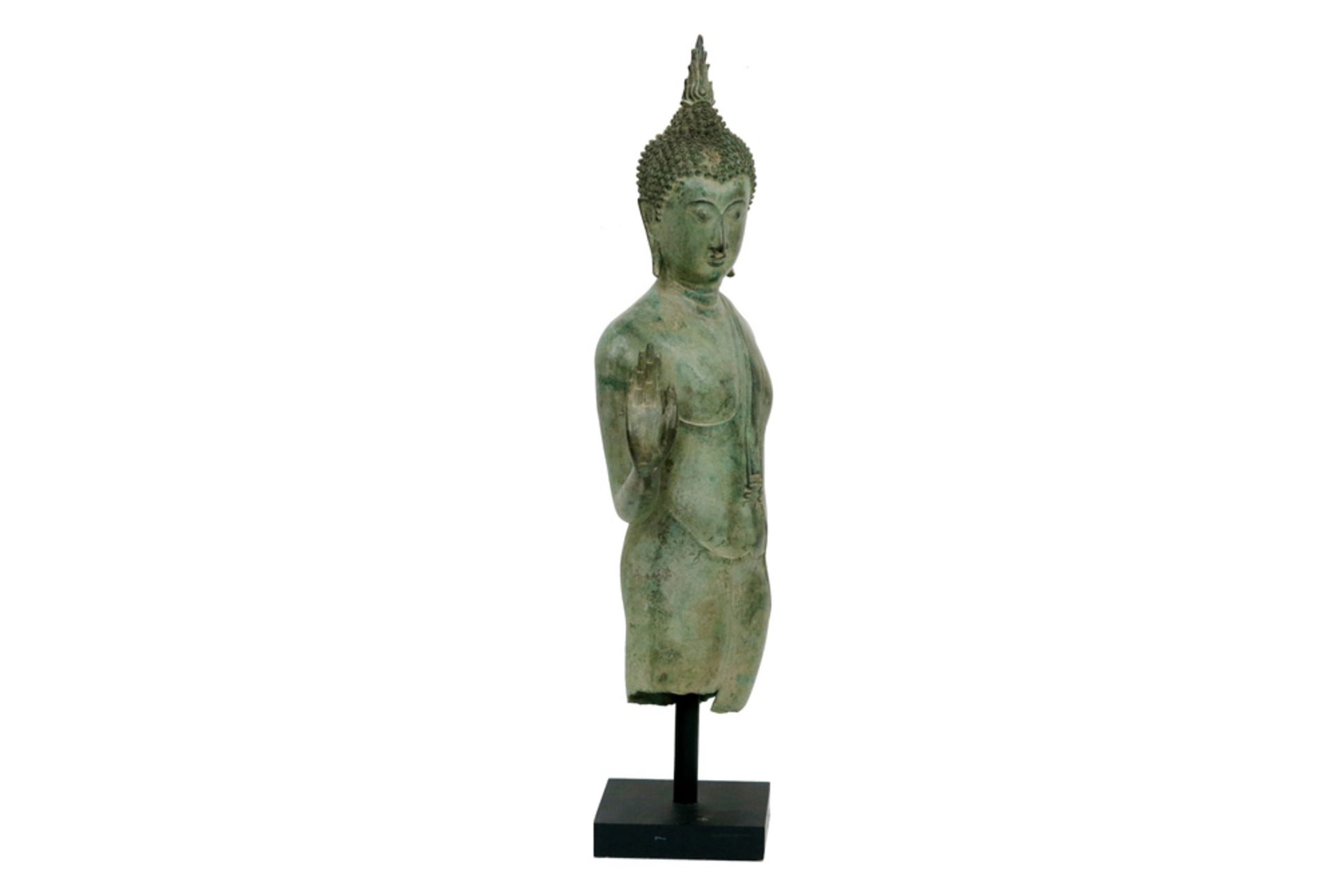 Siamese Ayutthaya style "Buddha" sculpture in bronze || Thaise bronzen sculptuur in Ayutthaya- - Image 2 of 3
