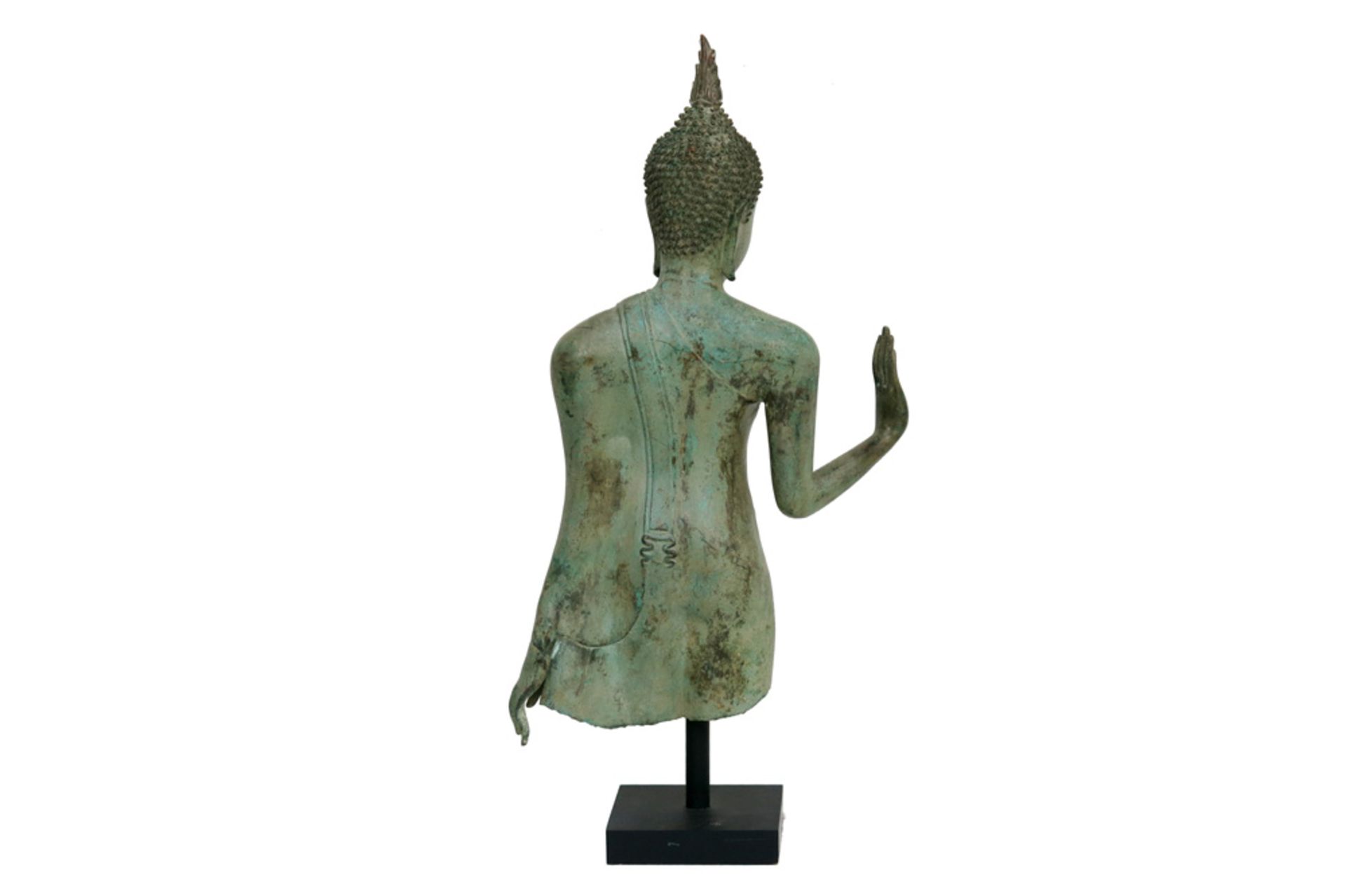 Siamese Ayutthaya style "Buddha" sculpture in bronze || Thaise bronzen sculptuur in Ayutthaya- - Image 3 of 3
