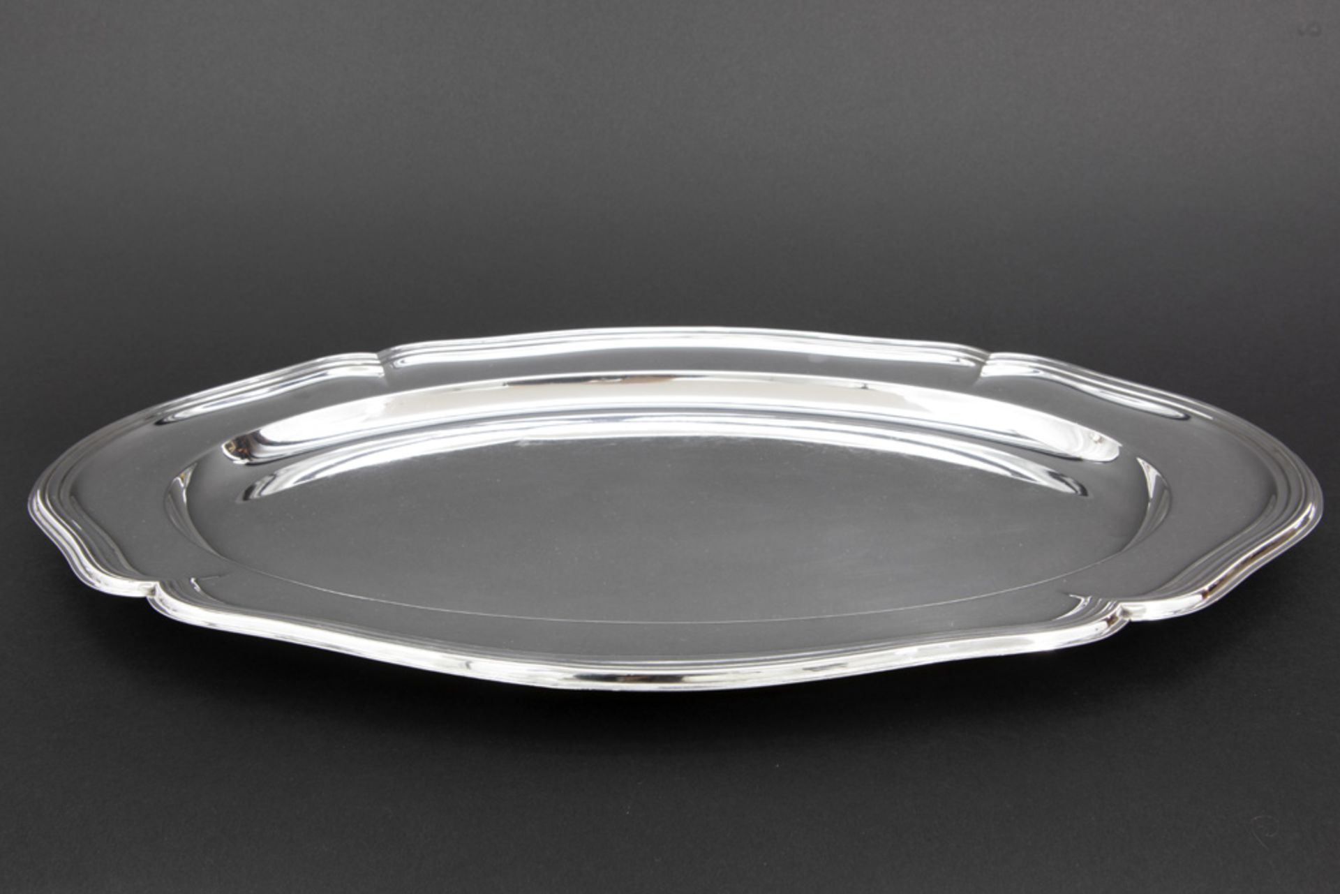 German oval meat dish in marked silver || Ovale Duitse (vlees)schaal in massief zilver, gemerkt " - Bild 2 aus 3