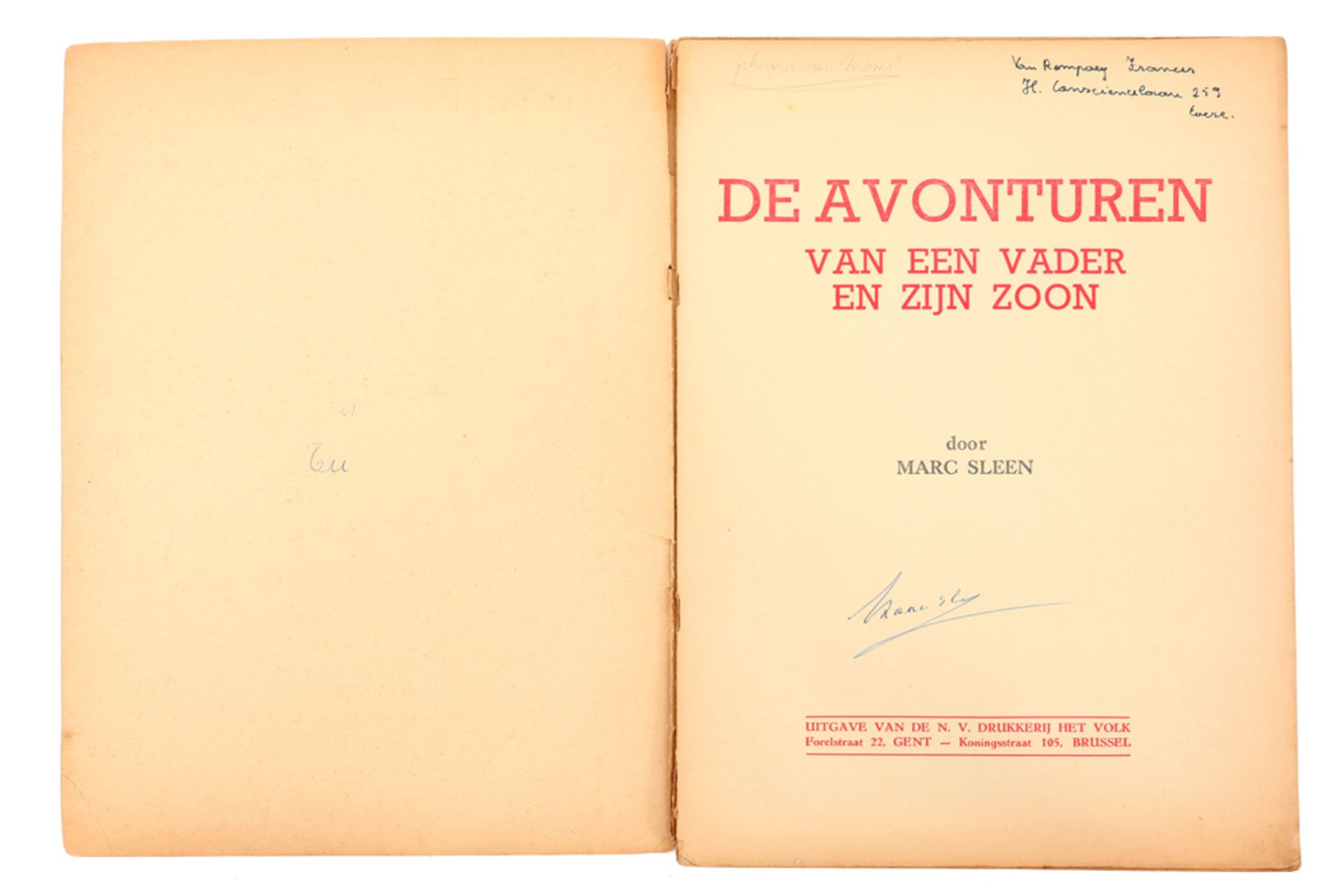 two Belgian comic strips dd 1962, one signed by the author Marc Sleen || WILLY VANDERSTEEN - MARC - Image 2 of 8