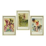 series of three Salvador Dali plate signed lithographs printed in colors || DALI SALVADOR (1904 -