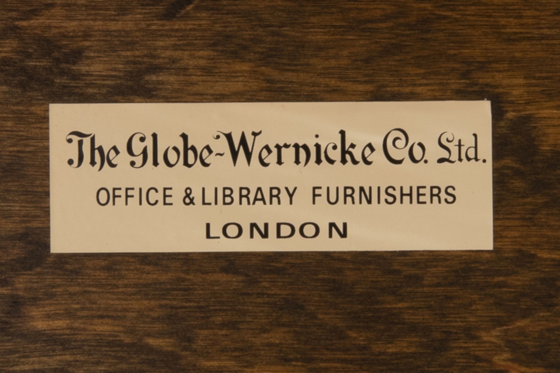 small Globe Wernicke marked three parts library bookcase in oak || GLOBE WERNICKE klein - Bild 2 aus 2
