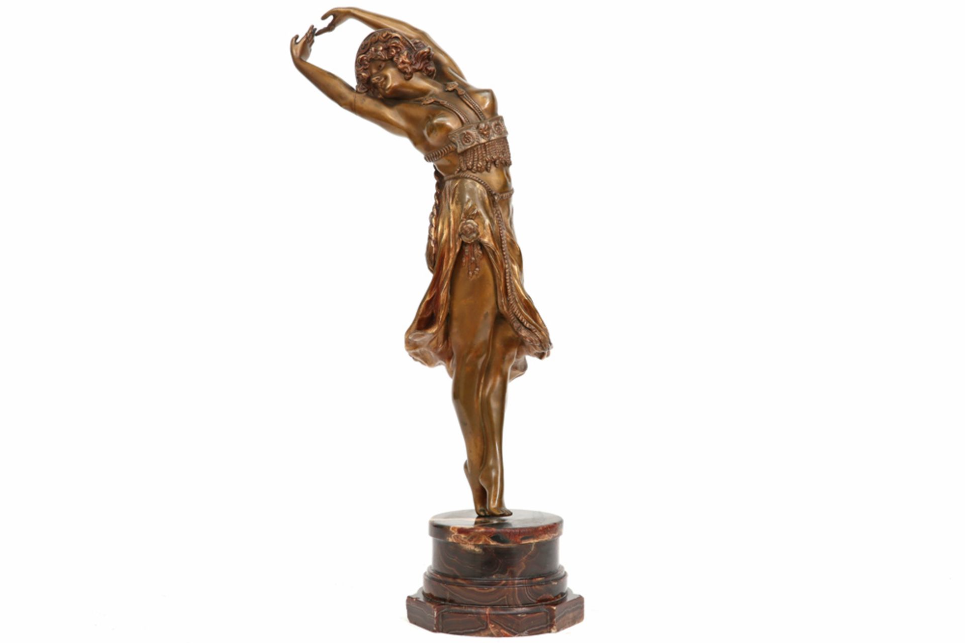 Jeanne Claire R. Colinet signed Art Deco sculpture in gilded bronze on its base in beautiful