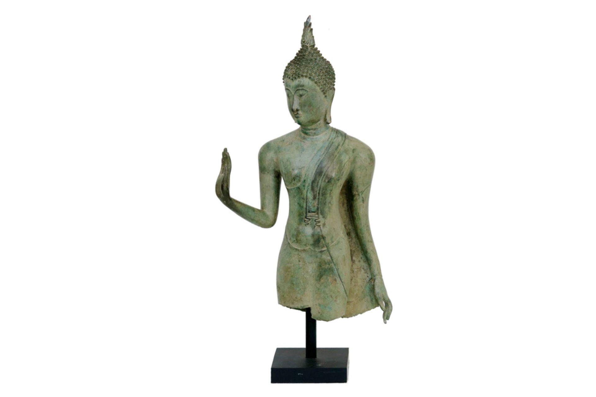 Siamese Ayutthaya style "Buddha" sculpture in bronze || Thaise bronzen sculptuur in Ayutthaya-