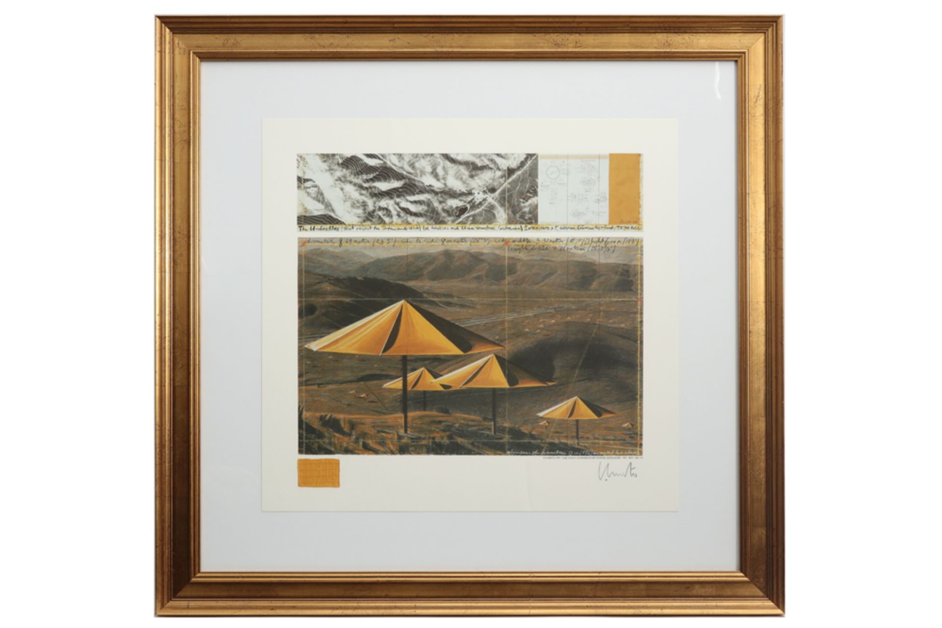 Christo signed serigraphy in colors (with a piece of textile from that project) || CHRISTO (1935 - - Image 3 of 3