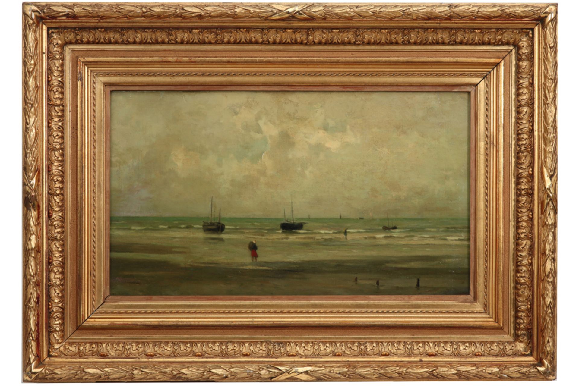 19th Cent. Belgian oil on canvas in the style of Louis Artan || Negentiende eeuws Belgisch - Bild 2 aus 3