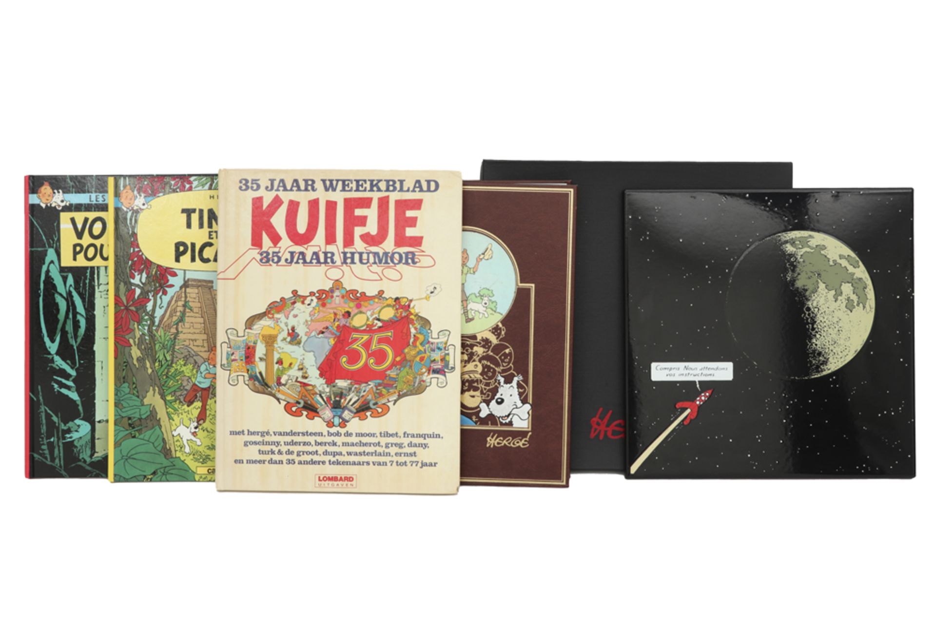 five collector's items concerning Tintin by Hergé || HERGÉ (1907 - 1983) lot : - "L'oeuvre intégrale