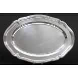 German oval meat dish in marked silver || Ovale Duitse (vlees)schaal in massief zilver, gemerkt "