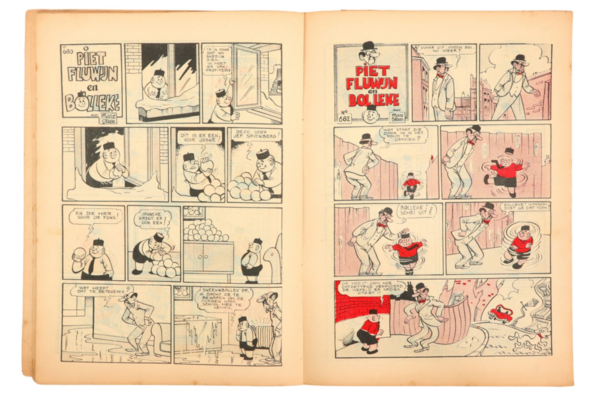 two Belgian comic strips dd 1962, one signed by the author Marc Sleen || WILLY VANDERSTEEN - MARC - Image 4 of 8