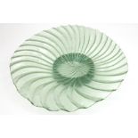 large Italian Murano bowl on its base in glass and frosted glass || Grote Italiaanse design schaal