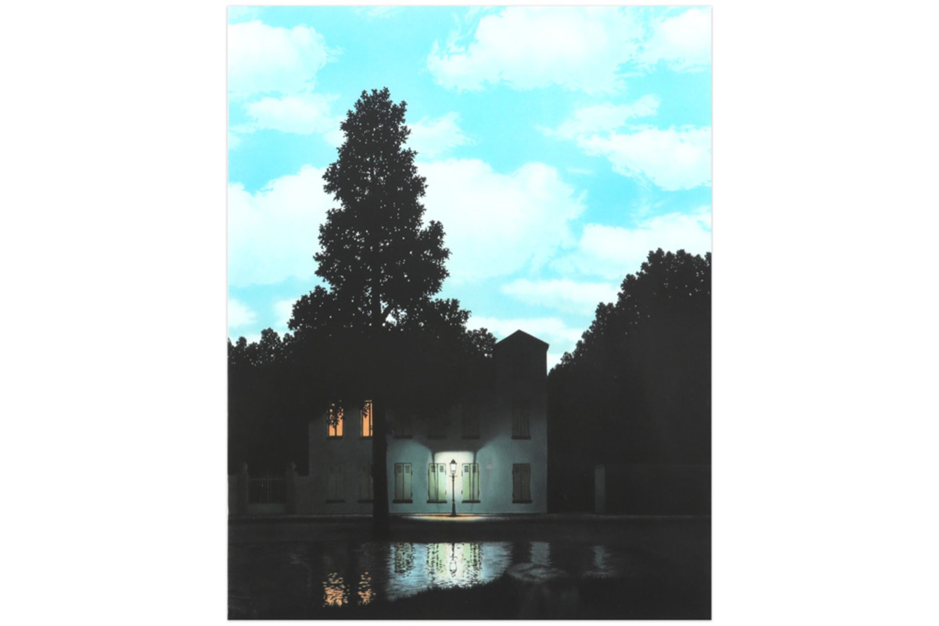 René Magritte "L'Empire des lumières" offset lithograph printed in colors - with stamped signature