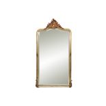 19th Cent. mirror with a gilded frame with Louis XV ornamentation || Negentiende eeuwse