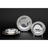 French pair of Cardeilhac signed fingerbowls on their dishes in marked silver || CARDEILHAC paar