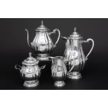 Belgian Wolfers signed 4pc coffee and teaset in marked silver with a neoclassical design ||