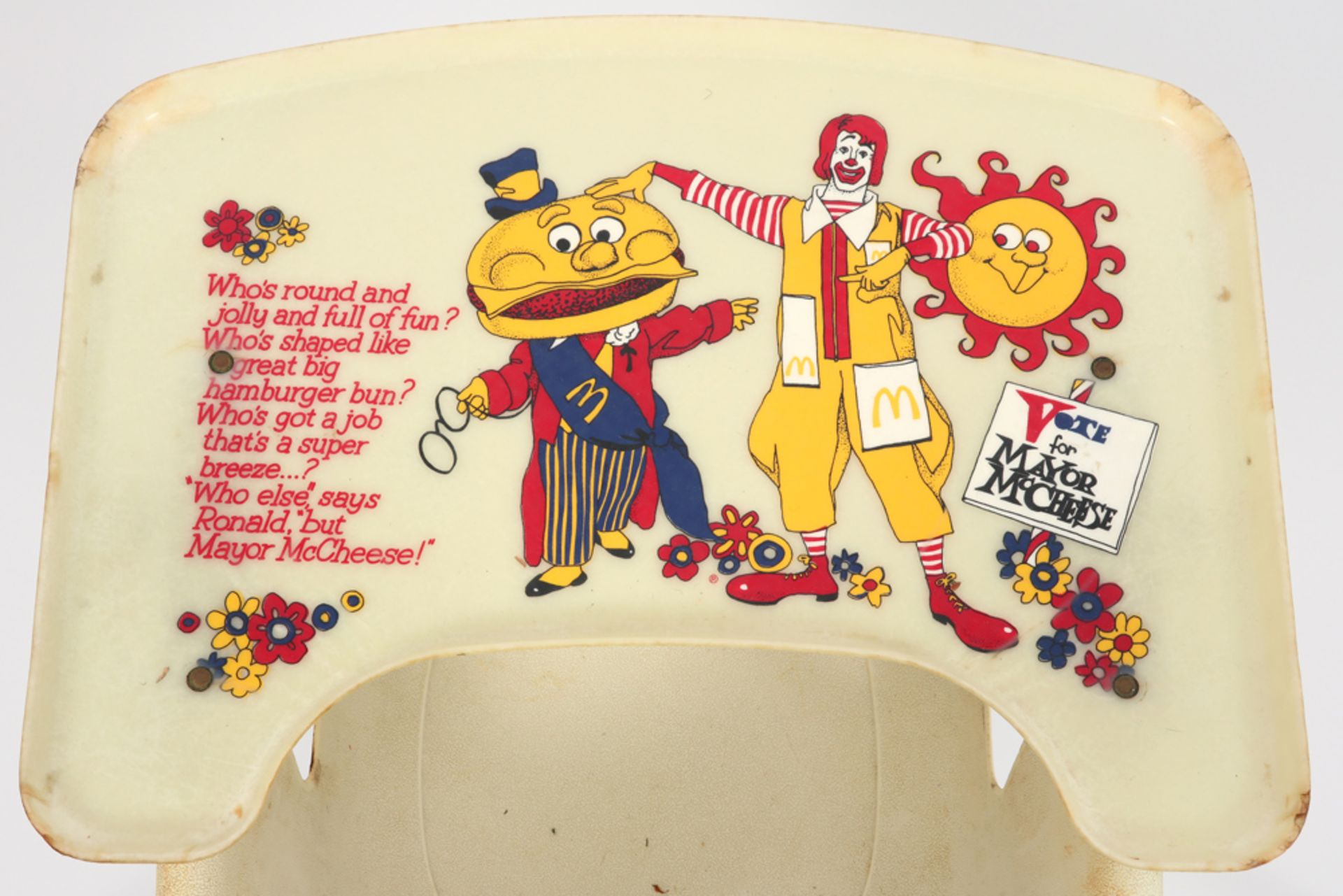 vintage Grafton, Wis. marked Mc Donalds "Comfort Lines" child's chair || GRAFTON, WIS. voor - Image 2 of 2