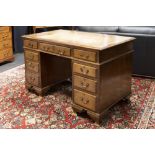 19th Cent. English "Partridge & Cooper Ltd - London" marked mahogany desk || PARTRIDGE & COOPER