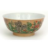 17th Cent. Chinese Kangxi period bowl in marked porcelain with a Famille Verte landscape decor ||
