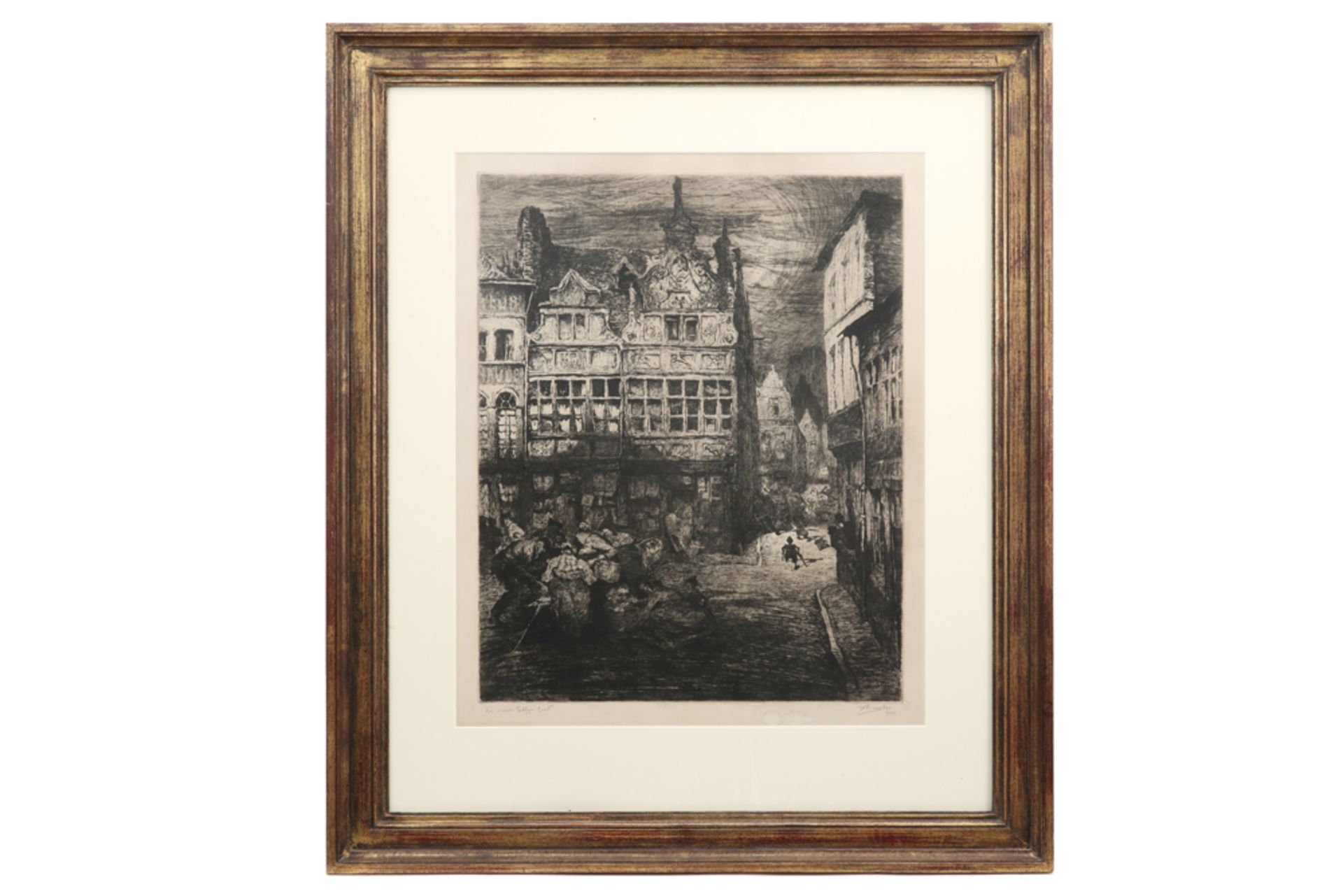 early 20th Cent. Belgian etching - signed Jules De Bruycker || DE BRUYCKER JULES (1870 - 1945) ets - Image 3 of 3