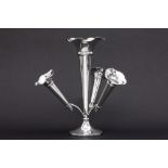 antique, English epergne in marked and signed silver || Antieke Engelse milieu de table, zgn "