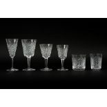 French set of 54 glasses in "Christofle" marked crystal||CHRISTOFLE 54-delig glasservies in geslepen