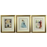 three lithograph printed in colors with prints of works by S. Dali from the "Divina Commedia"||Serie