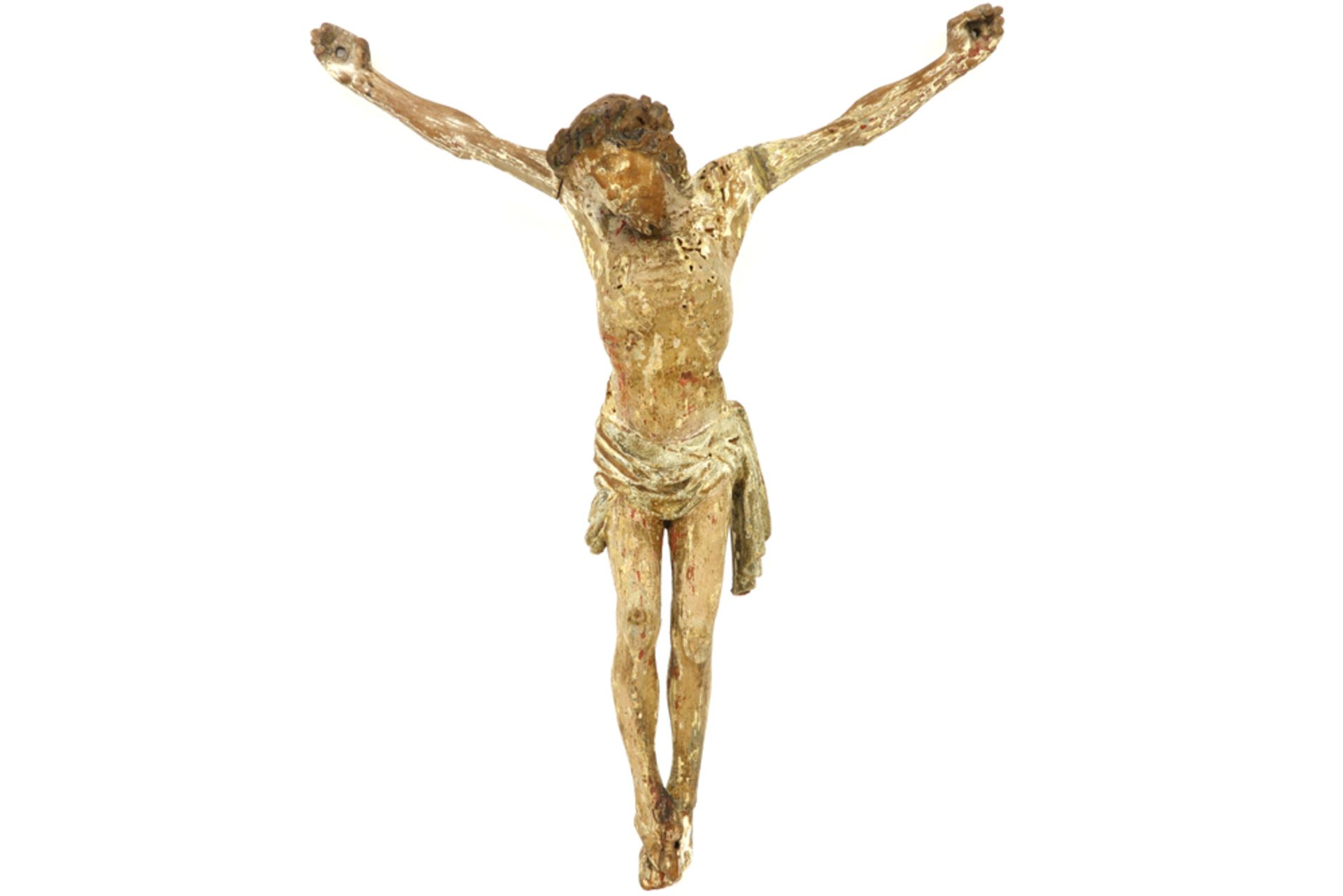 early 16th Cent. Flemish or German "Christ" sculpture in polychromed linden wood||VLAANDEREN of