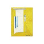 mid 20th Cent. Belgian abstract aquarelle (a project for the front page of the revue Architecture) -